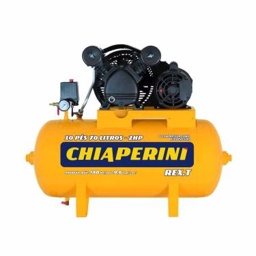 Imagem de Compressor de Ar Média Pressão Rex. T Monofásico 2HP 70L 022776 Chiaperini