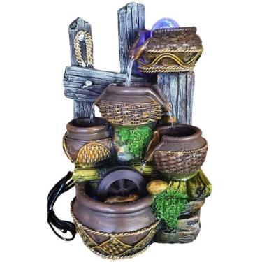 Imagem de Fonte De Agua Cascata Roda Moinho Decorativa