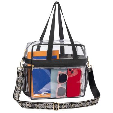 Imagem de Bolsa transparente Paxiland para eventos em estádios 30x15x30 cm - bege