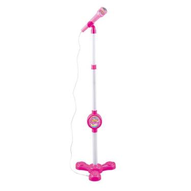 Imagem de Microfone Karaoke com Pedestal Use no Celular Menina Cantar Criança - 
