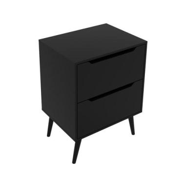 Imagem de Gabinete para Banheiro 60cm com 2 Gavetas BN3639 Preto - Tecno - Tecno