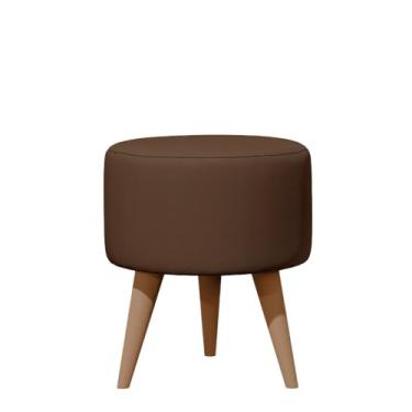 Imagem de Puff Redondo Apoio p/os Pés Banqueta 30x30cm Decorativa (SUEDE MARROM)