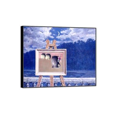 Imagem de MUHJDYC Pôster de arte de parede surrealismo - reprodução de impressões em tela famosa - quadro preto para decoração de sala de estar (sem título 6) 20x25cm-8x10in
