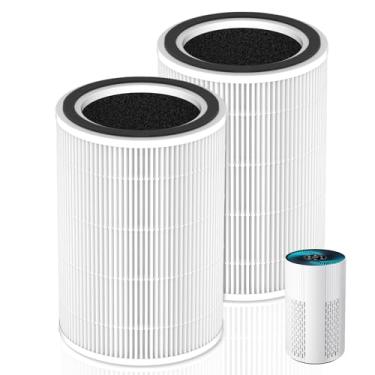 Imagem de Filtro de substituição HAP604 compatível com purificador de ar ECOSELF HAP604, filtro de ar Hepa verdadeiro H13 de 3 estágios com carvão ativado para escritório em casa, 2 unidades