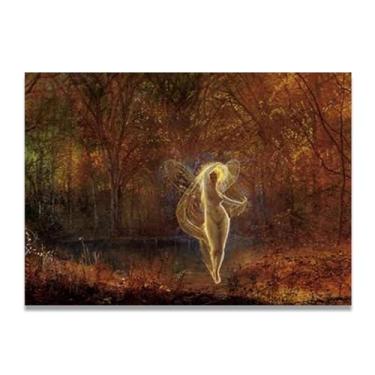 Imagem de Dame Autumn has a mournful face John Atkinson Grimshaw Victorian Era Impressões em tela - Arte de parede com movimento estético, decoração de casa 70 x 98 cm