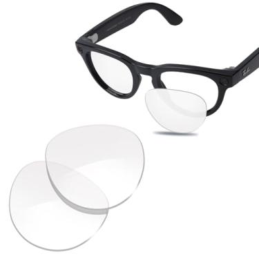 Imagem de Glintbay Lentes de óculos de sol de substituição 100% precisas para óculos de sol Ray-Ban Meta Headliner RW4009 50 mm-transparente não polarizada