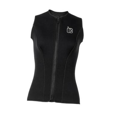 Imagem de Vaveren Tops de mergulho com teto de roupa de letra de malha de 3 mm mantêm o traje de colete de mergulho moderno com zíper de para surfar esportes de água de, Xxl