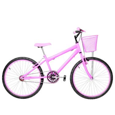 Imagem de Bicicleta Feminina Aro 24 Alumínio Colorido Cor Rosa