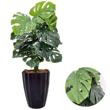 Imagem de Costela de Adão Artificial Com Vaso Facetado Moderno Casa - PlantaImpo