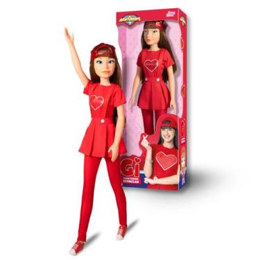 Imagem de Boneca Gi Aventureira Vermelha 55cm Luccas Neto Novabrink Lançamento 2