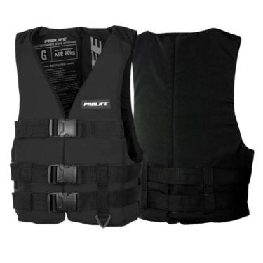 Imagem de Colete Flutuador Eaf Prolife 70kg 90kg 110kg 130kg 150kg, Preto, GG (A