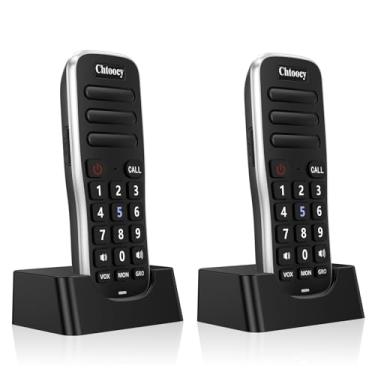 Imagem de Chtoocy Intercomunicadores recarregáveis sem fio para casa, alcance de 1,6 km, 10 canais, sistema de intercomunicação sem fio portátil para casa, escritório, sistema de comunicação de sala a sala (2