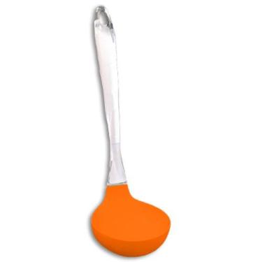 Imagem de Concha Silicone Cozinha Feijão c/ Cabo 23Cm em Acrilico TOP - Wincy, L