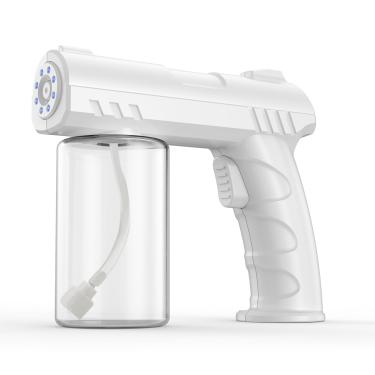 Imagem de BEBESIRI Nano pulverizador com luz azul, atomizador doméstico portátil, névoa recarregável para regar plantas e árvores (branco)