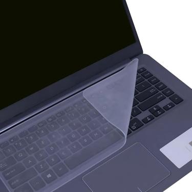 Imagem de Protetor de Teclado em Silicone Transparente para Notebook 15", Antipoeira e Lavável – BringIT