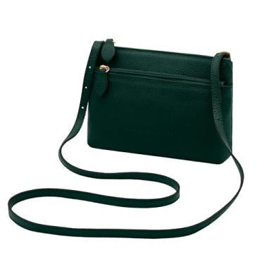 Imagem de Bolsa Transversal Feminina de Couro Bovino Legítimo c/Alça Ajustável Mariart Ágata (Amazônia)