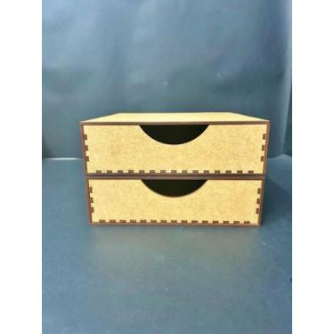 Imagem de Caixas gaveteiro MDF 20x20x6 kit 02un - Personalize Express
