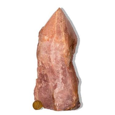 Imagem de 01 Cristal Rosa Pedra Pé e Bico Serrado 4 a 6 Kg 24cm Tipo B - Cristai