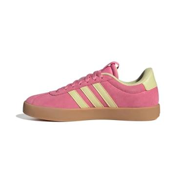 Imagem de adidas Tênis feminino VL Court 3.0, Rosa Fusion/Amarelo Pó/Dourado Metálico, 35