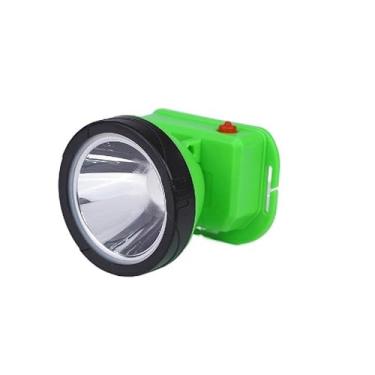 Imagem de Lanterna de cabeça de LED recarregável Golden Elephant Nova-6705, 1000 lúmens, rotação de 90 graus, bateria de 2000 mAh, impermeável IPX4, verde