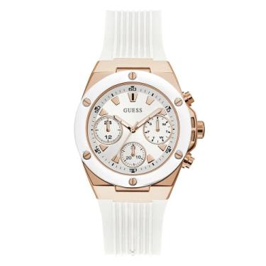 Imagem de Relógio GUESS feminino branco rose borracha GW0030L3