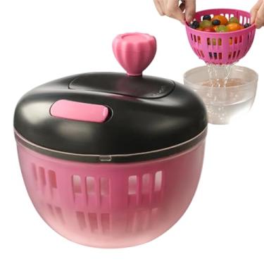 Imagem de Lavadora de e spinner | Desidratador de salada de legumes, coador, triturador, escorredor de 800 ml, tigela de lavagem de alimentos para cozinha, casa, viagem, preparo de cozinha, lavagem de