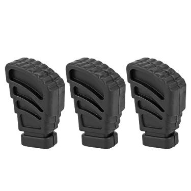 Imagem de Pés de borracha de borracha Substituição de grau profissional resistente a desgaste não deslizamento para barracas de tambor de barra de baixo e suportes de prato preto 3pcs (WC10)