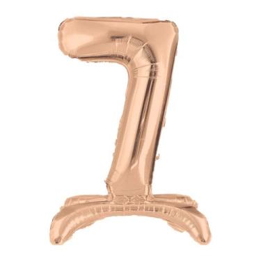Imagem de Balão Gigante Rose Gold Metalizado Com Base Para Chão 75 - PartiuFesta