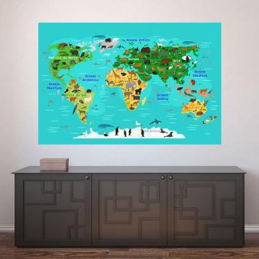 Imagem de Painel Adesivo de Parede - Mapa Mundi - Mundo - Infantil - 1826png - A