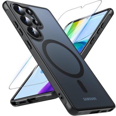 Imagem de Capa de telefone OWKEY Samsung Galaxy S25 Ultra Magnética Preta