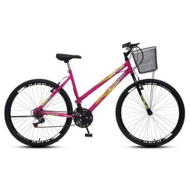 Imagem de Bicicleta Colli Cazelle Allegra Aro 26 Freio V-Brake Quadro 18 - Rosa Neon
