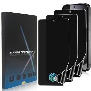 Imagem de Pacote com 3 protetores de tela de privacidade para Google Pixel 10 Pro XL [sem vidro], película de TPU flexível anti-espião para Google Pixel 10 Pro XL 6,8 polegadas, ajuste de curva 3D, suporta