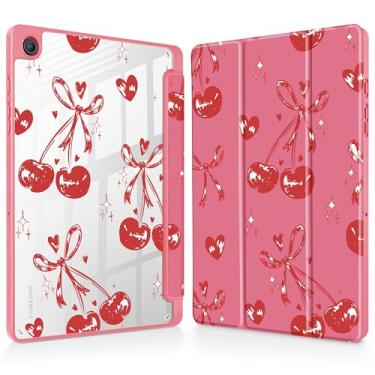 Imagem de Mektron Capa para Samsung Galaxy Tab A9+/A9 Plus 11 polegadas modelo 2024 (SM-X210/X216/X218) com suporte para caneta S, capa fina transparente + suporte de três dobras + despertar/hibernar automático