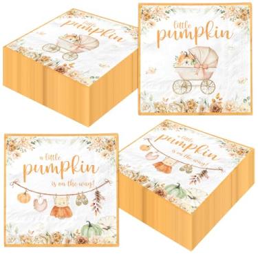 Imagem de Guardanapos de abóbora, guardanapos de outono descartáveis