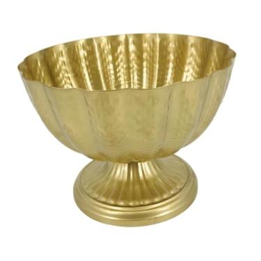 Imagem de Generic Vaso de metal arranjo floral presente vaso de flores compota pedestal planta decoração de mesa para casa sala de estar estante, Style B