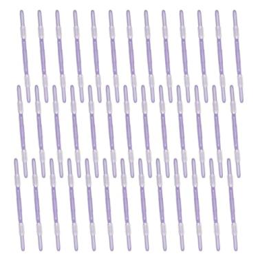 Imagem de PATIKIL 40 peças de grampos de encadernação de papel de folha solta, organizadores de papel de plástico roxo, fixadores de caderno, clipe de fichário reutilizável para documentos de gráfico de