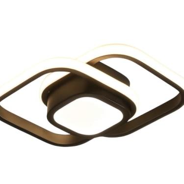 Imagem de Lustre De Teto Led Moderno Em 3 Cores Para Corredor, Sala De Estar, Quarto, Cozinha (127V/220V)(D/Preto(127V-220V))