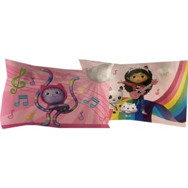 Imagem de Capa de fronha reversível padrão Gabby's Dollhouse Kids Beauty 50 x 76 (produto oficial da casa de bonecas Gabby)