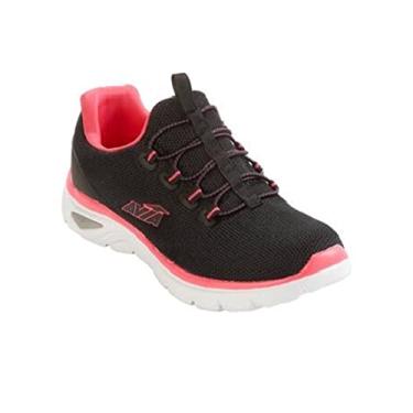 Imagem de Avia Junction Women’s Slip On Sneakers, Jet Black/Paradise Pink, 8 M