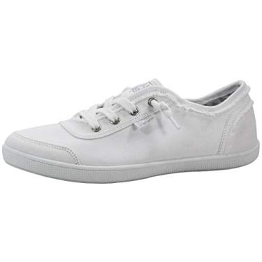 Imagem de Skechers Sapato feminino Bobs B fofo, Branco/Prata, 7 Wide