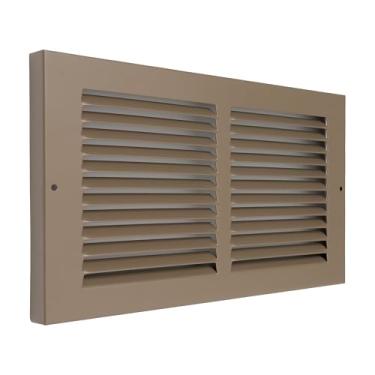 Imagem de Serve para abertura de duto de 12 x 6 | Grade de ar de retorno de rodapé de aço da Handua | Grelha de tampa de ventilação | Retorno de margem de 7/20.3 cm [Profundidade] para encaixar no rodapé |