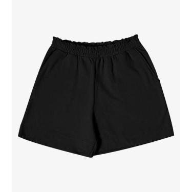 Imagem de Shorts Feminino em Moletom Sarjado Rovitex Preto, P, Preto