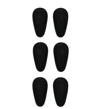 Imagem de 02 Par Plaqueta Adesiva Silicone Acetato Armação Óculos Diversos Modelos Preto ou Fosco Cola (Gota preta)