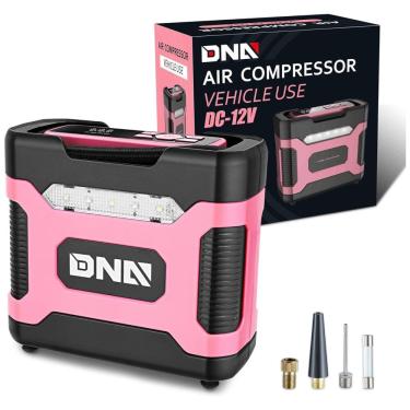 Imagem de Compressor de Ar com Fio Portátil 150 PSI com Manômetro, 12V, DNA MOTORING TOOLS00212, Rosa