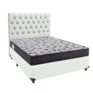 Imagem de Cama + Box Branco E Colchão Ortobom D33 Casal - Iso100 + Cabeceira