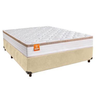 Imagem de Cama Box + Colchão Casal Molas Ensacadas Isis Real Inducol