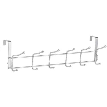 Imagem de Suporte Pendurar Roupa 6/12 Ganchos Toalha Atras Porta Cabide Cabideiro Organização Banheiro Quarto(2,12 GANCHOS)