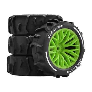 Imagem de Almencla 4 rodas para todo-terreno RC, pneus de areia RC de 2,8 x 1 polegada para peças de reposição profissionais em escala 1/14, acessórios, Verde