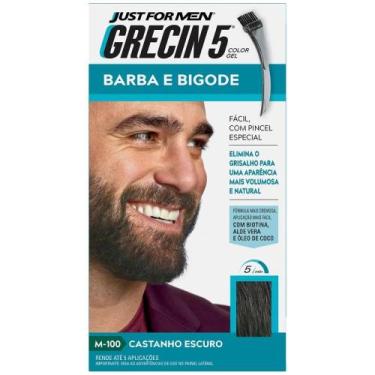 Imagem de Tintura Grecin 5 Barba e Bigode M-100 Castanho Escuro