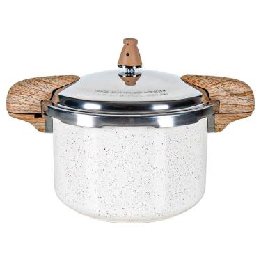 Imagem de Panela de Pressão Brinox Vanilla Antiaderente  5,4L Indução Ceramiclife Pressure 4953/103